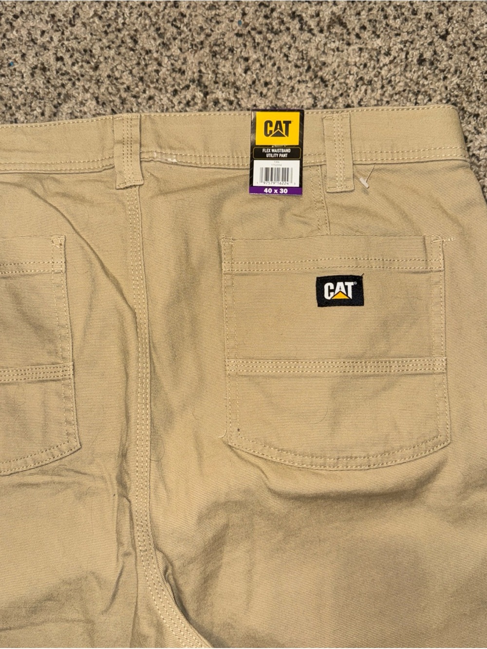 NWT Caterpillar CAT Men’s Stretch Canvas Straight Fit Utlility Pant Khaki 40x30 - Picture 2 of 4